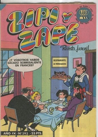 Zipi y Zape semanal numero 393 (numerado 1 en trasera)