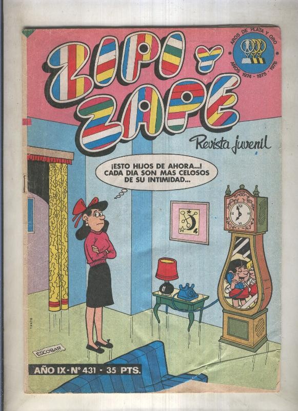 Zipi y Zape semanal numero 431 (numerado 1 en trasera)