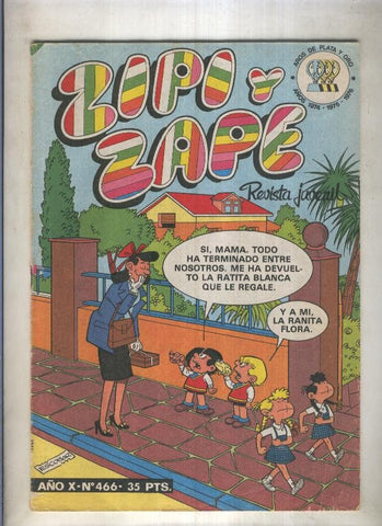 Zipi y Zape semanal numero 466 (numerado 1 en trasera)