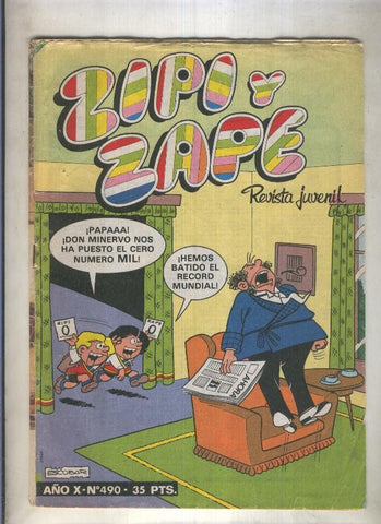 Zipi y Zape semanal numero 490 (numerado 1 en trasera)