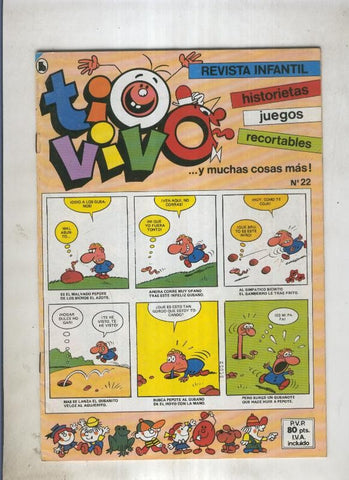 Tio Vivo tercera epoca (1985) numero 22 (numerado 1 en trasera)