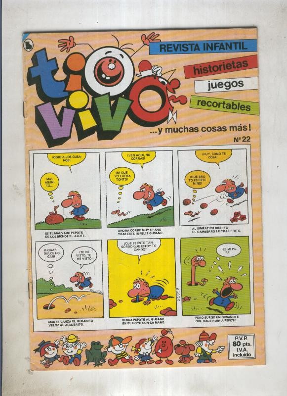 Tio Vivo tercera epoca (1985) numero 22 (numerado 2 en trasera)