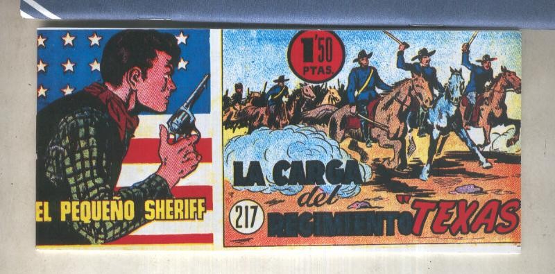 El Pequeño Sheriff facsimil numero 217: La carga del regimiento Texas