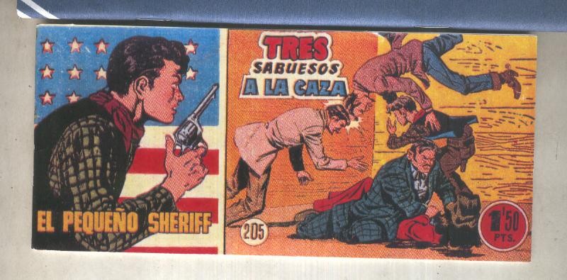El Pequeño Sheriff facsimil numero 205: Tres sabuesos a la caza