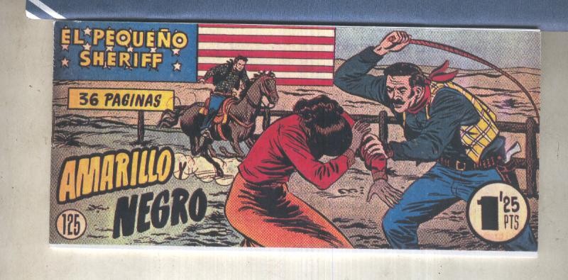 El Pequeño Sheriff facsimil numero 125: Amarillo y negro