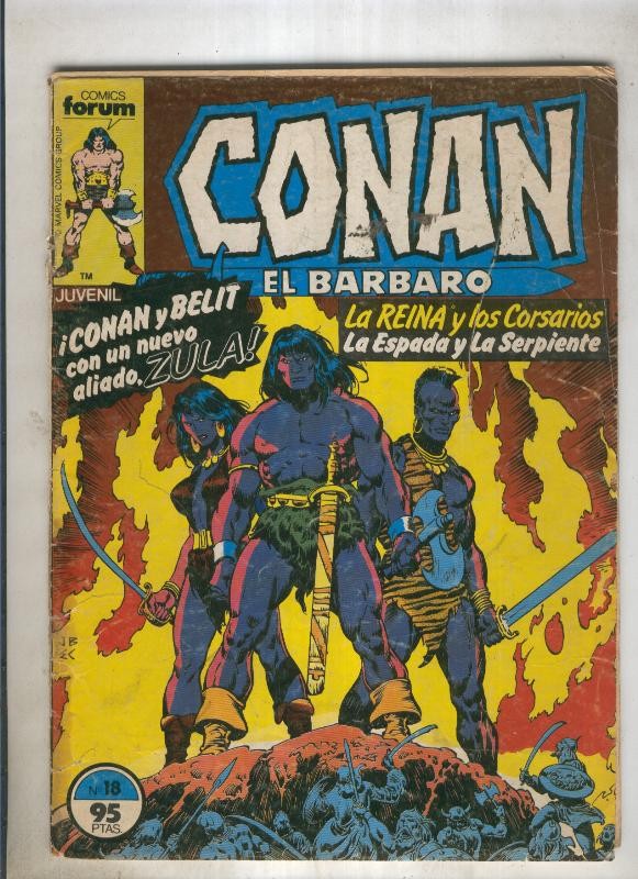 Conan el Barbaro primera edicion numero 018 (numerado 4 en trasera)
