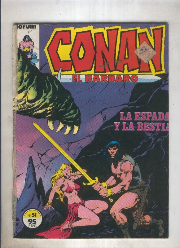 Conan el Barbaro primera edicion numero 051 (numerado 3 en trasera)