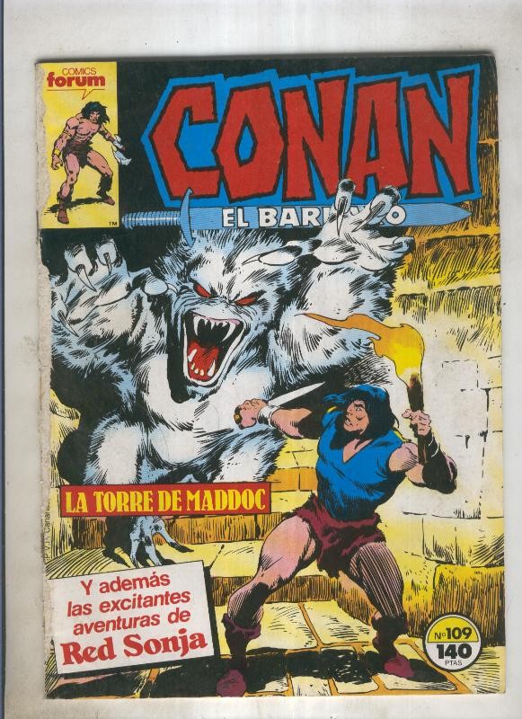 Conan el Barbaro primera edicion numero 109 (numerado 1 en trasera)