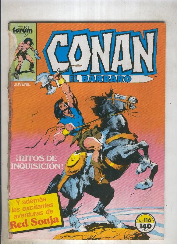 Conan el Barbaro primera edicion numero 116 (numerado 6 en trasera)
