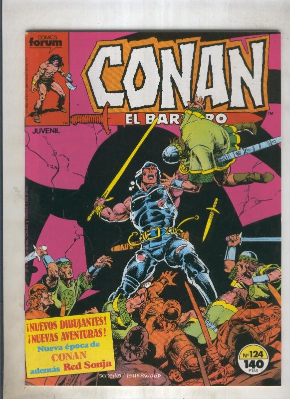 Conan el Barbaro primera edicion numero 124 (numerado 2 en trasera)