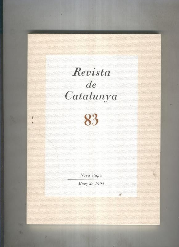 Revista de catalunya numero 083