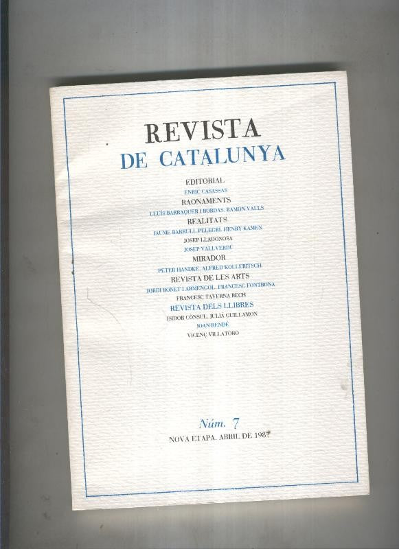 Revista de catalunya numero 007