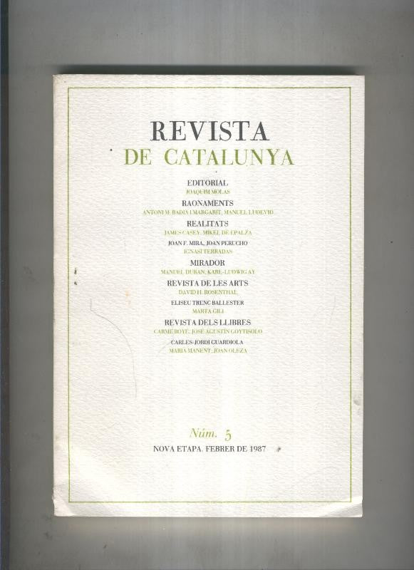 Revista de catalunya numero 005