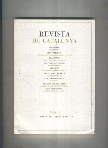 Revista de catalunya numero 005