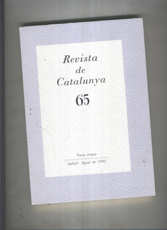 Revista de catalunya numero 65