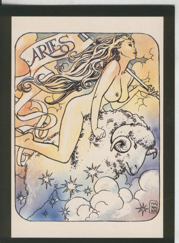 Milo Manara postal numerada a lapiz 10