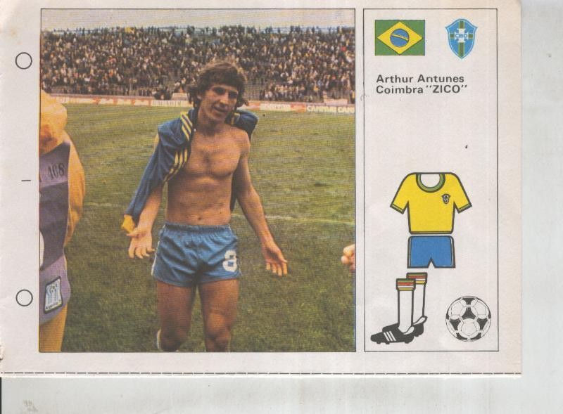 Estrellas del Mundial 82 numero 034: Zico (Brasil)