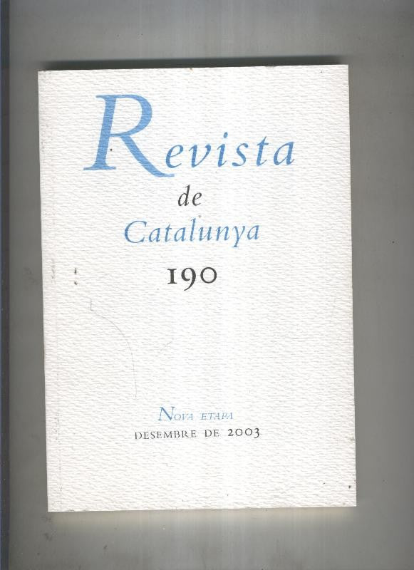 Revista de catalunya numero 190