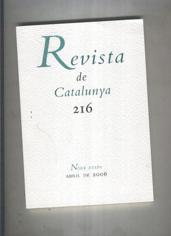 Revista de catalunya numero 216