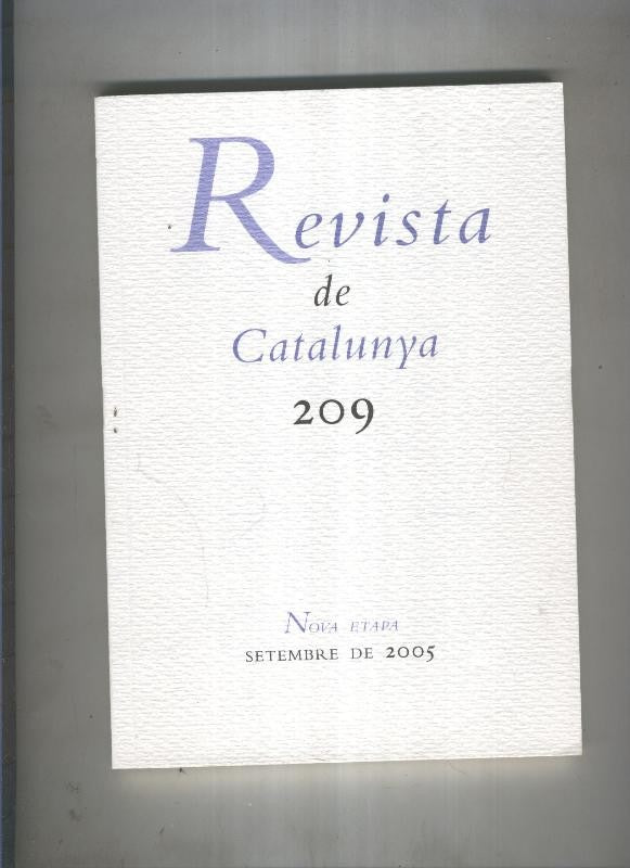 Revista de catalunya numero 209