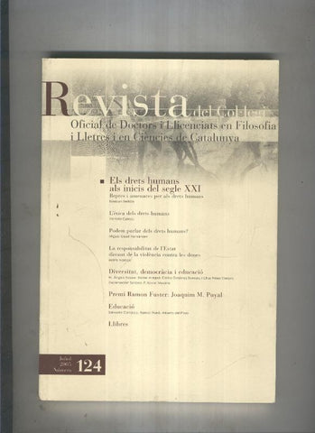 Revista del col·legi  Doctors i Llicenciats en Filosofia i Lletres