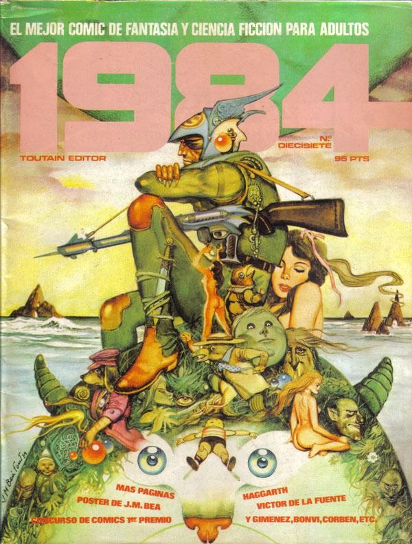 1984 revista de comics numero 17 (conserva poster central pga 31/38)