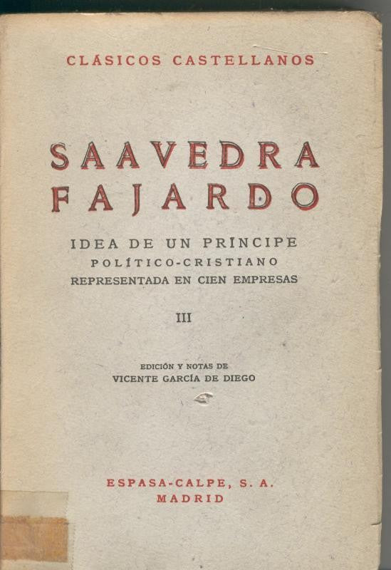 Idea de un principe politico-cristiano Tomo III