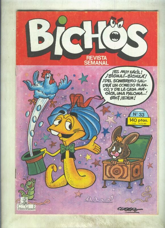 Bichos numero 33 (numerado 1 en trasera)