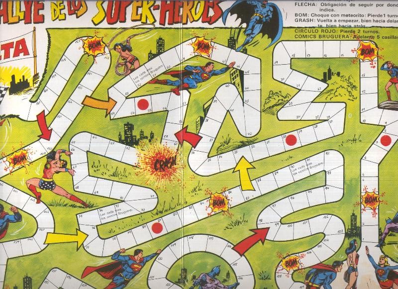 Cartones juegos (suplemento revistas): El rallye de los super heroes