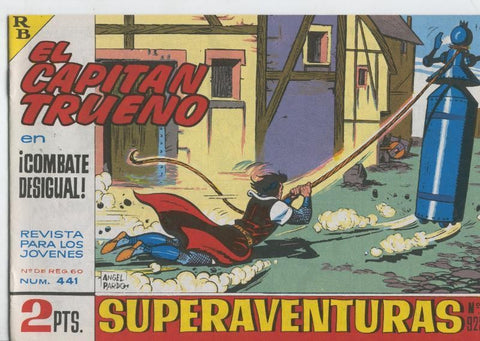 El Capitan trueno facsimil numero 441: Combate desigual