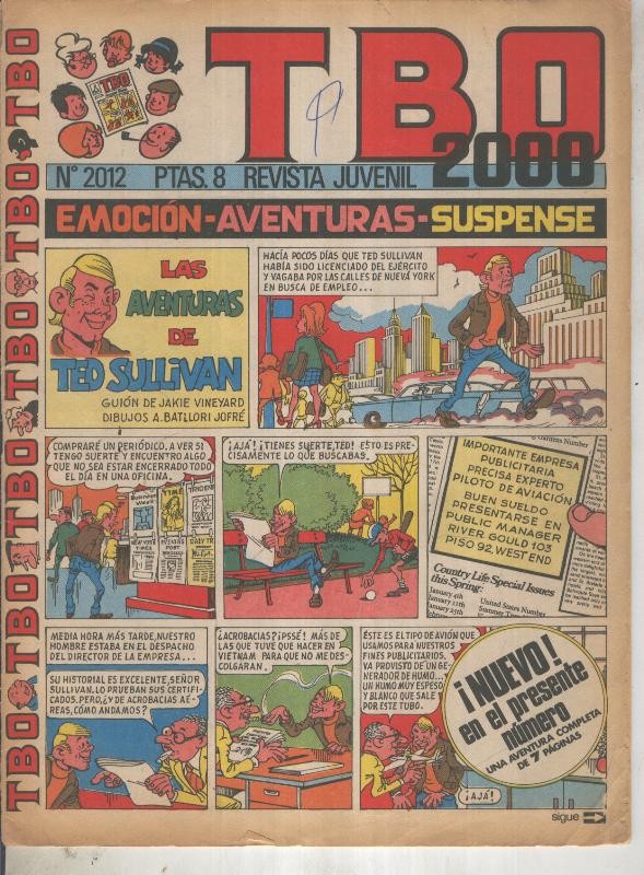 TBO 2000 numero 2012: Ted Sullivan (Batllori)