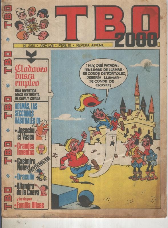 TBO 2000 numero 2081: Clodoveo (Ibor) (numerado 1 en trasera)