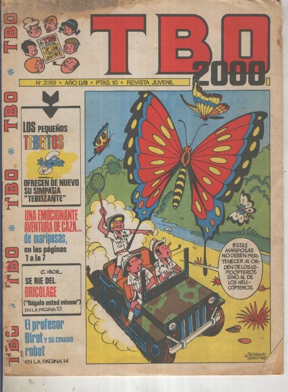 TBO 2000 numero 2089: La pavon manchada (Salvador Mestre)  (numerado 1 en trasera)