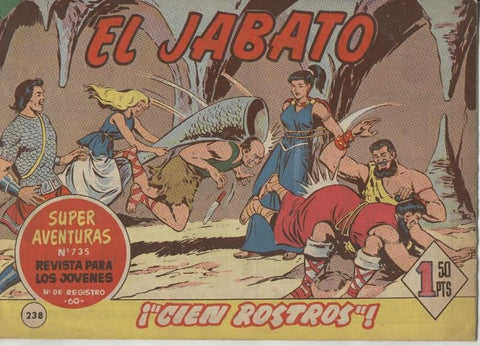 El Jabato original numero 238 (numerado 2 en trasera)