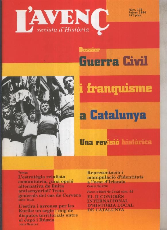 Revista L'avenç numero 178: Guerra civil i franquisme a catalunya
