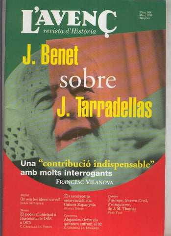 Revista L'Avenç numero 168: J.Bernet sobre J.Tarradellas