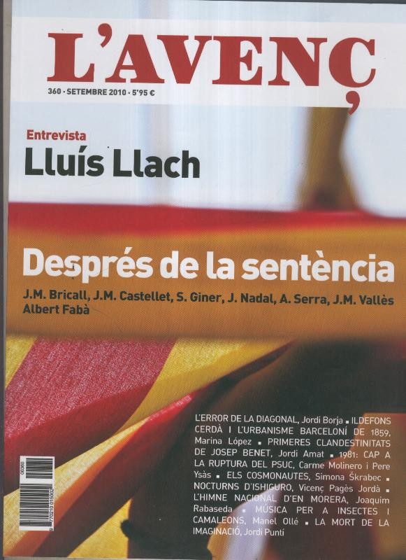Revista L'Avenç numero 360: Ildefons cerda i l'urbanisme barceloni de 1859