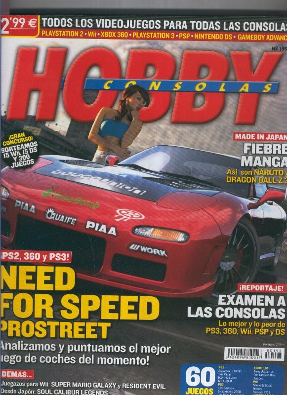Hobby numero 195 (cello lomo lado inferior y superior)