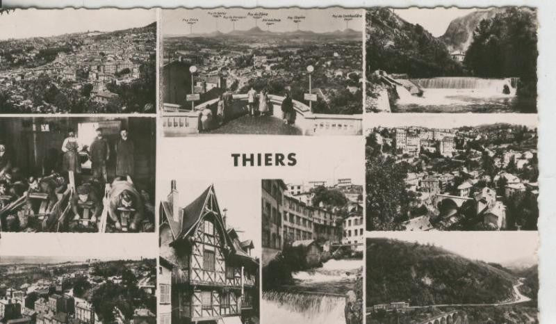 Postal 008914: Vistas de Thiers