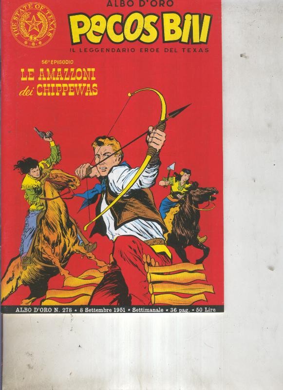 Pecos Bill numero 278 Le amazzoni dei Chippewas