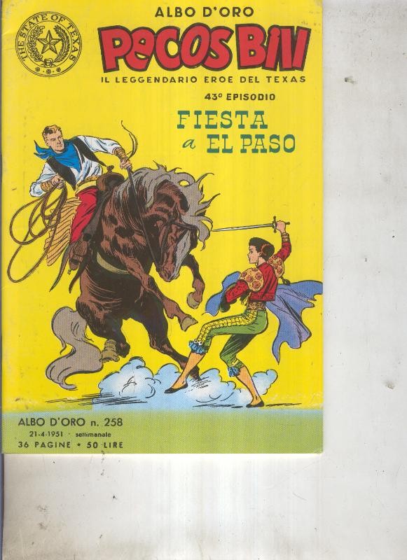 Pecos Bill numero 258 Fiesta a el paso