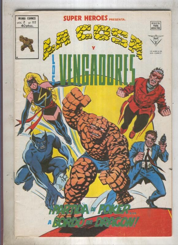 SUPER HEROES numero 117: LA COSA (3 contraportada)