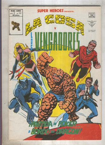 SUPER HEROES numero 117: LA COSA (3 contraportada)