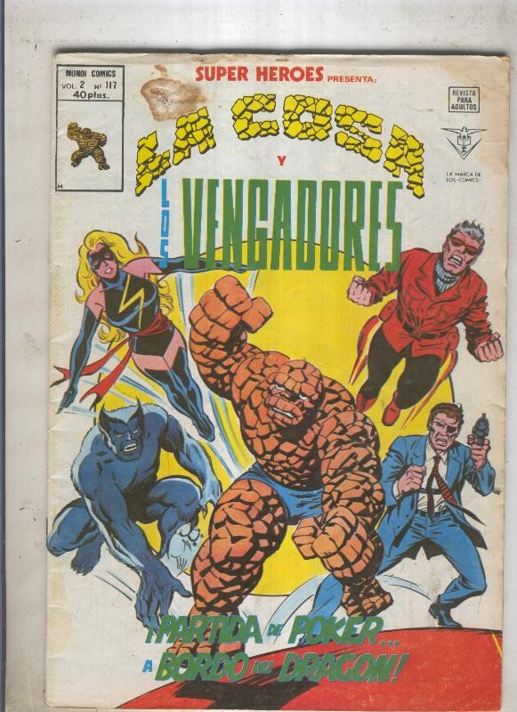 SUPER HEROES numero 117: LA COSA (1 contraportada)