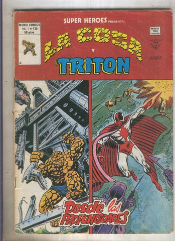SUPER HEROES numero 130: LA COSA (3 contraportada)