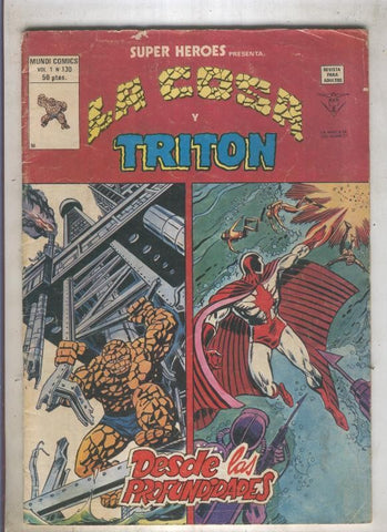SUPER HEROES numero 130: LA COSA (2 contraportada)