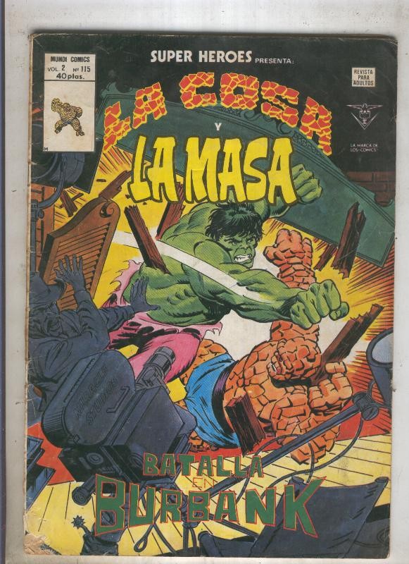 SUPER HEROES numero 115: LA COSA (1 contraportada)