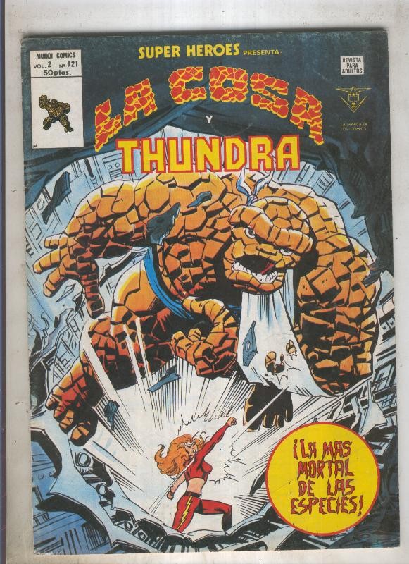 SUPER HEROES numero 121: LA COSA (5 contraportada)
