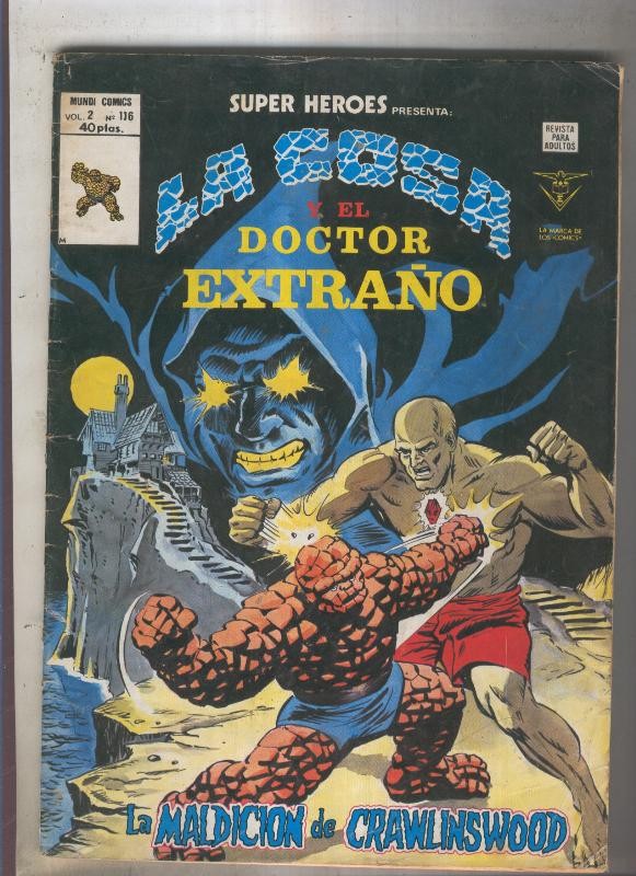 SUPER HEROES numero 116: LA COSA (3 contraportada)
