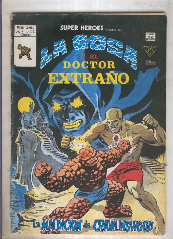 SUPER HEROES numero 116: LA COSA (2 contraportada) (CUBIERTA ESTA SUELTA)